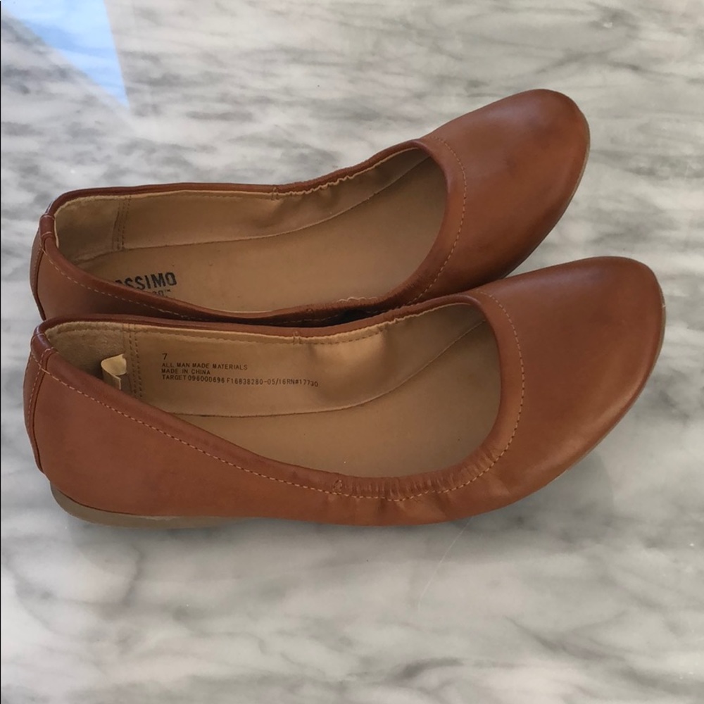 Cognac ballet flat